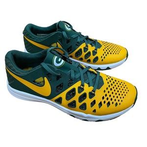 Nike Green Bay Packers Fans Train Speed 4 NFL Shoes Mens 8 WORN ONCE RARE